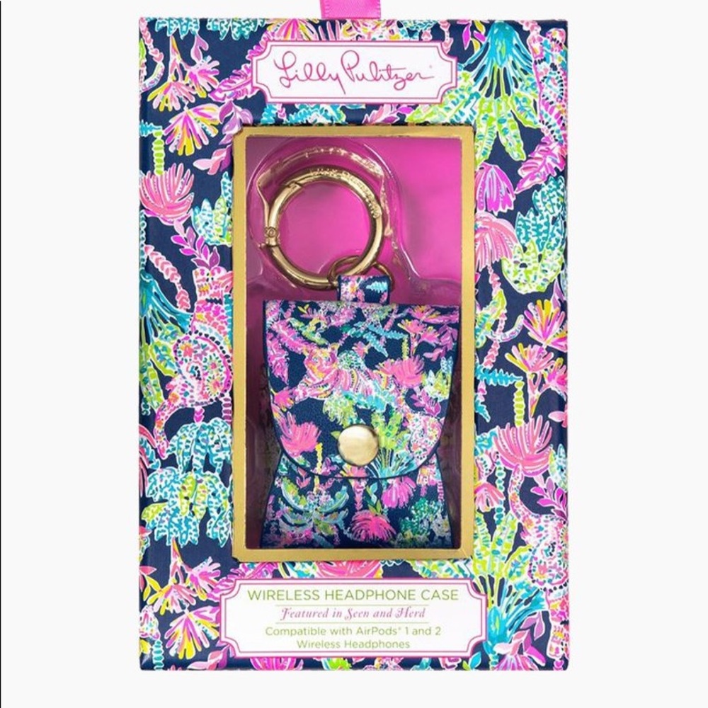 NWT Lilly Pulitzer Wireless AirPod Case Featured in Seen and Herd Pattern